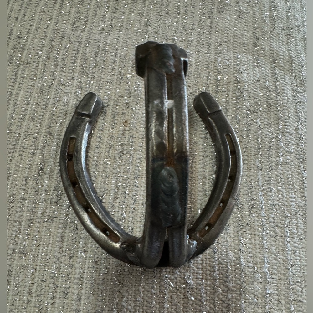 Iron horseshoe wall, hook, indoors or outdoors